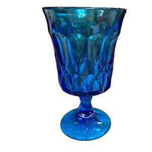 Vintage Noritake Perspective‎ Blue Goblet Thumbprint Glassware